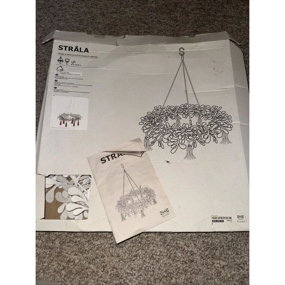 IKEA STRÅLA LED Holiday Decorative Chandelier DISCONTINUED 21x21 “ No Tex Cones